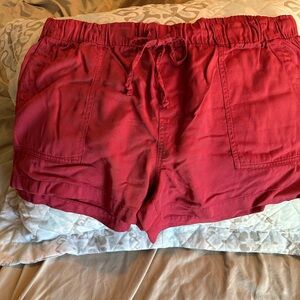 Gap Lg pull on tencel short Raspberry